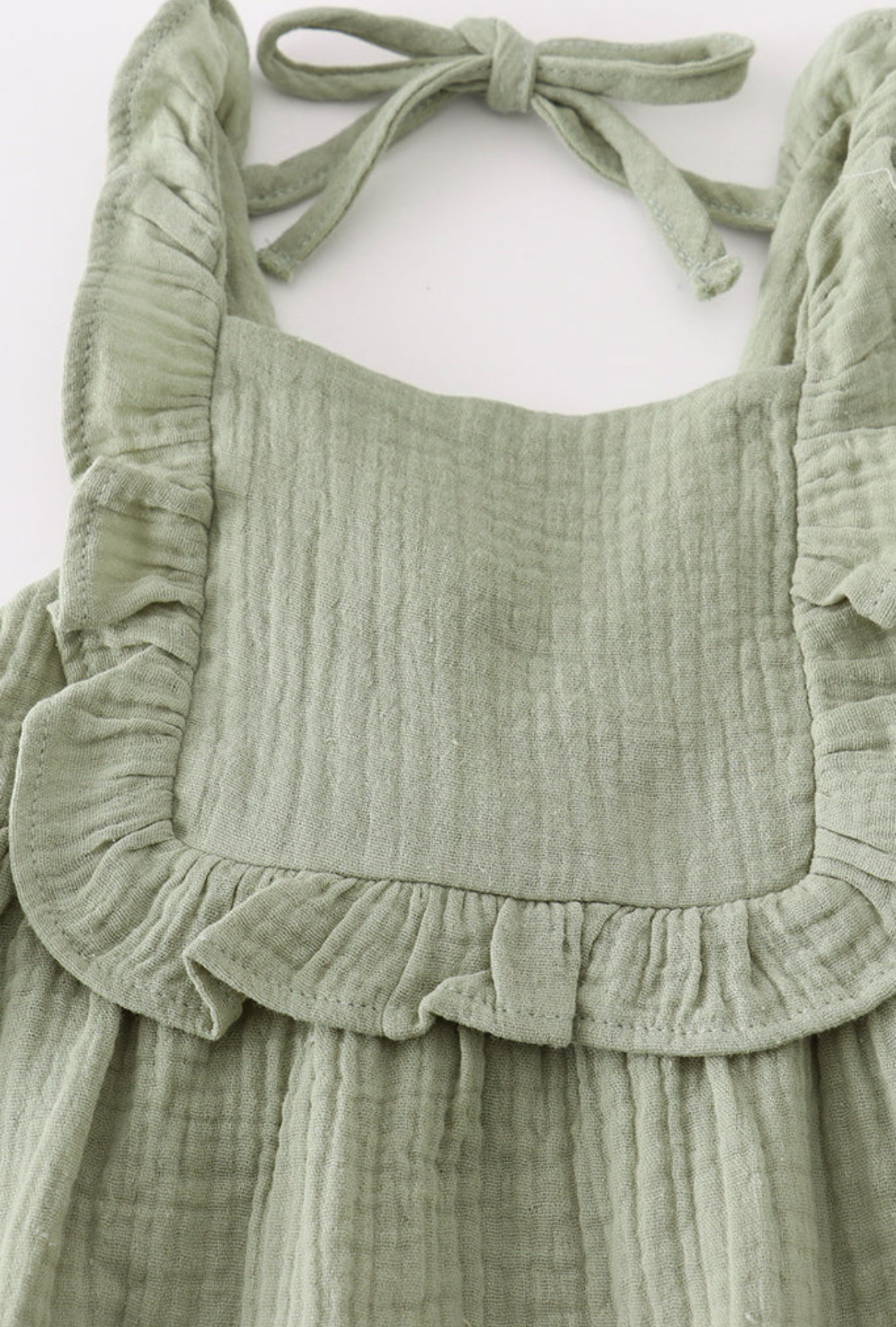 Premium Sage muslin ruffle shorts set - 5t