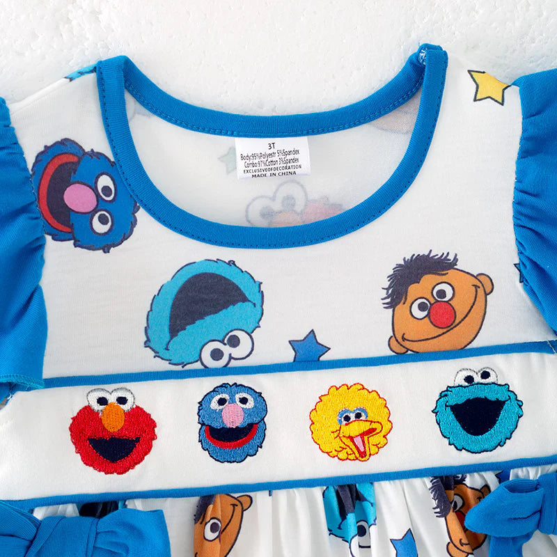 Muppet street embroidery shorts set - 5t