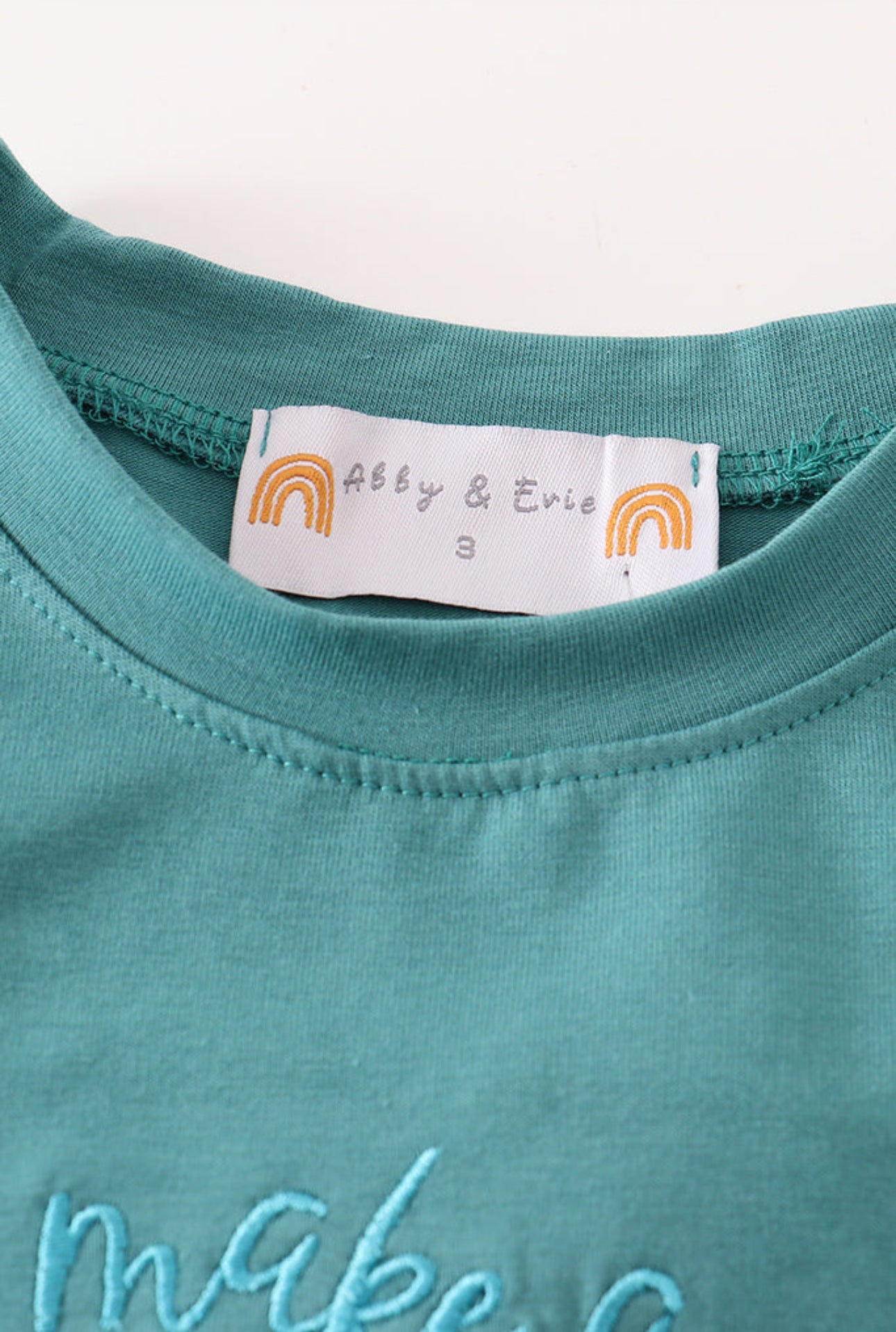Green happy birthday embroidery boy top - 5t