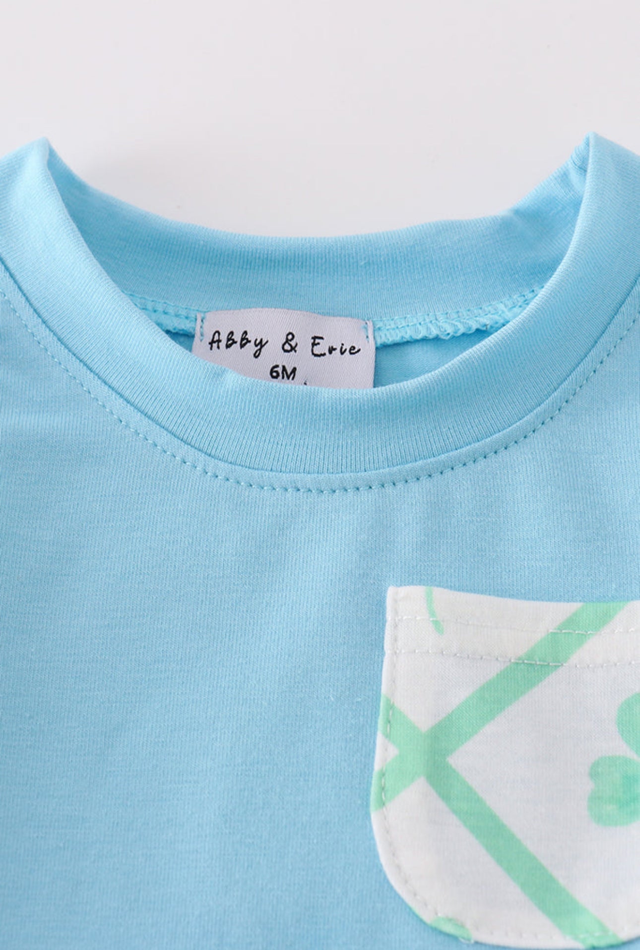 Blue St. Patricks clover boy bloomer set - 12m