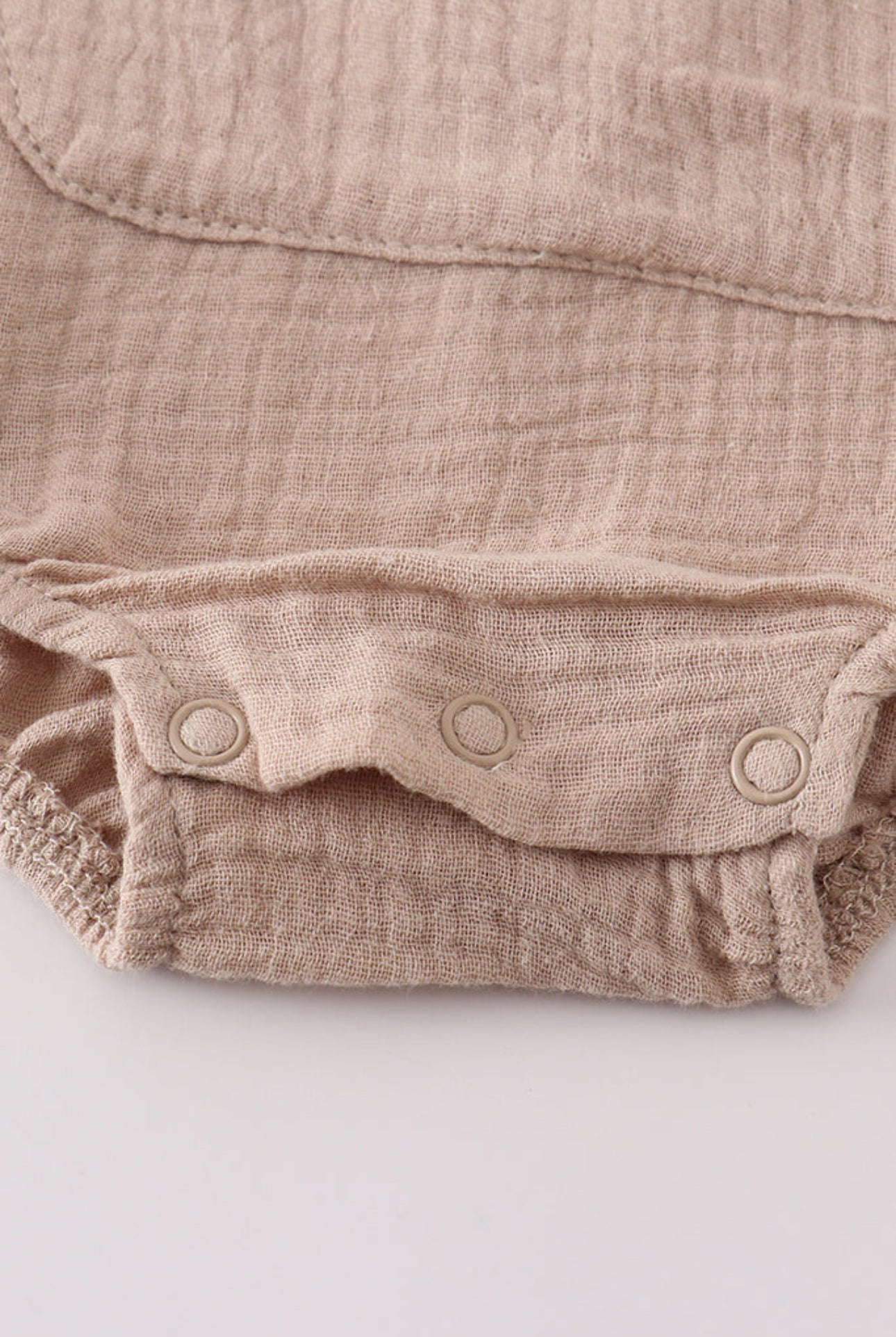 Premium Beige muslin boy bubble - 6m