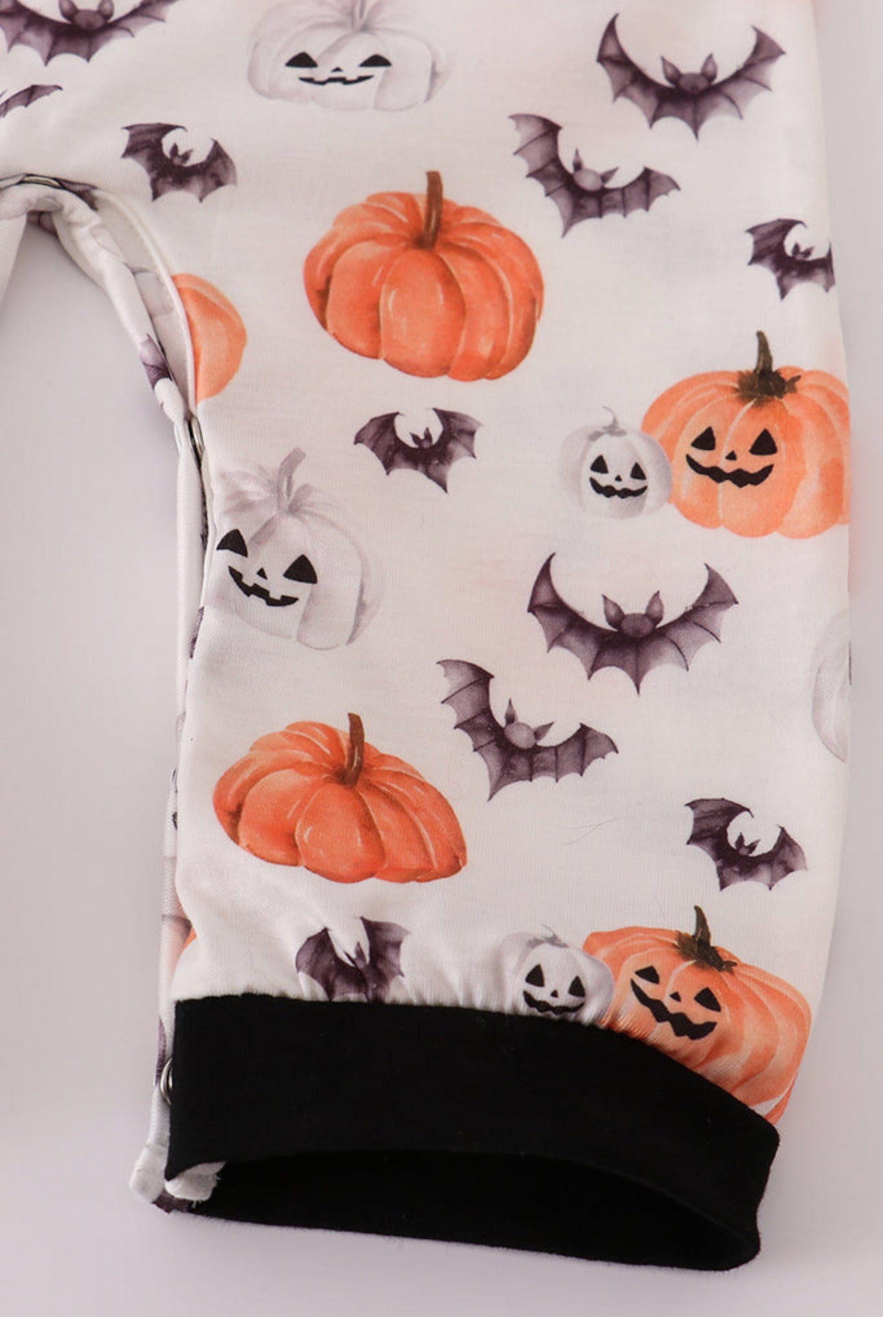Black pumpkin print romper - 3m
