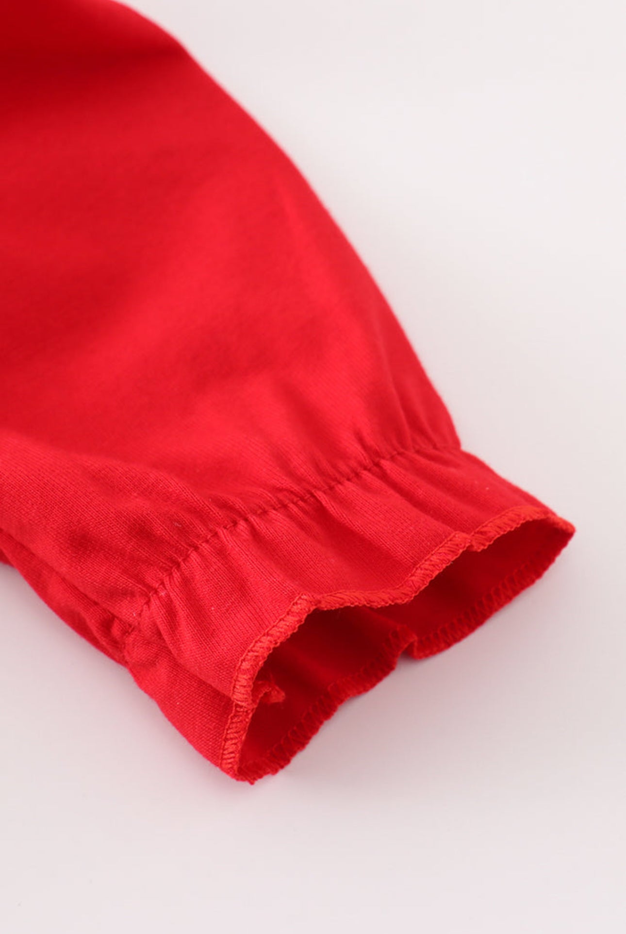 Red christmas grinch french knot baby gown - 6m