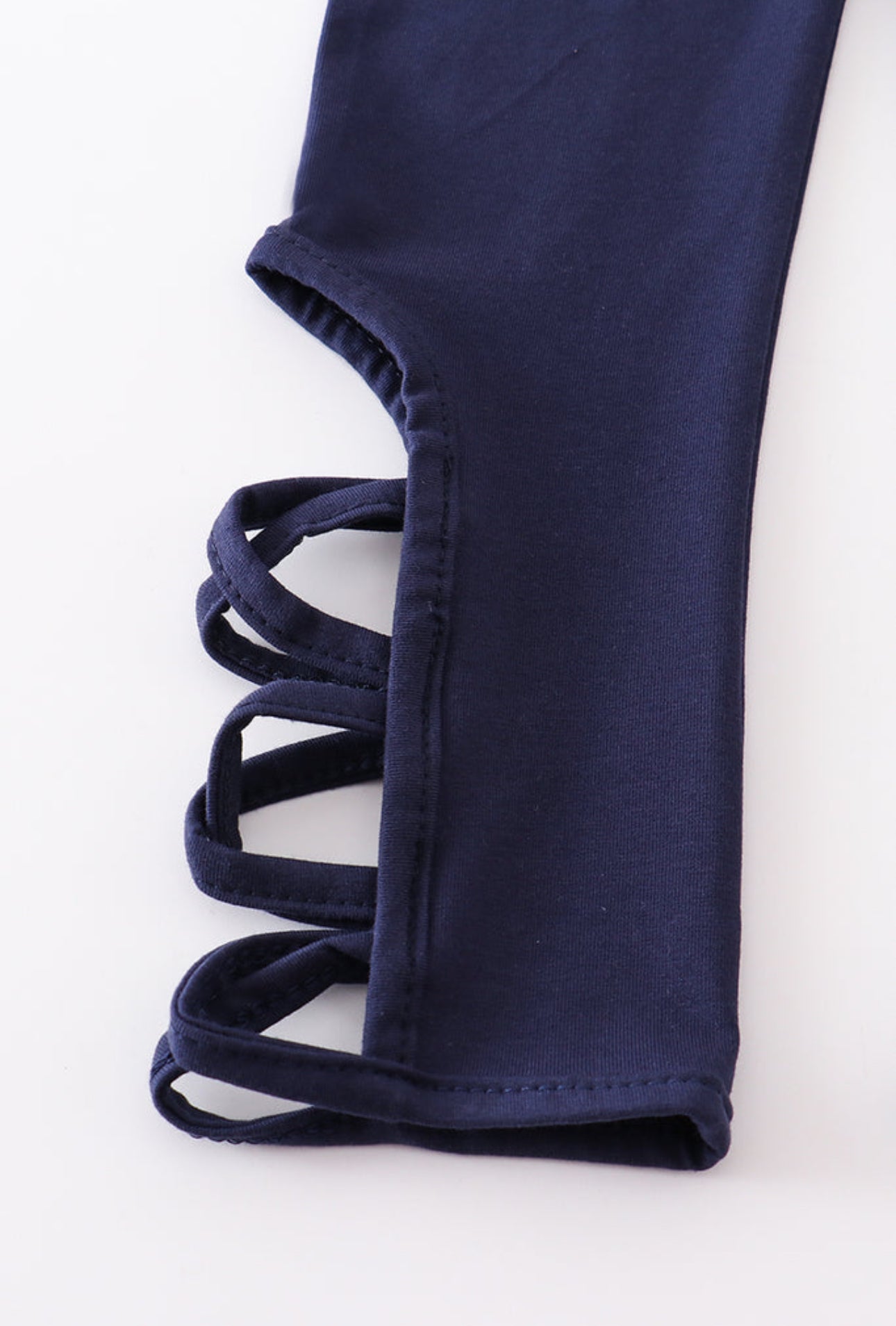 Navy hollow out leggings - 6y