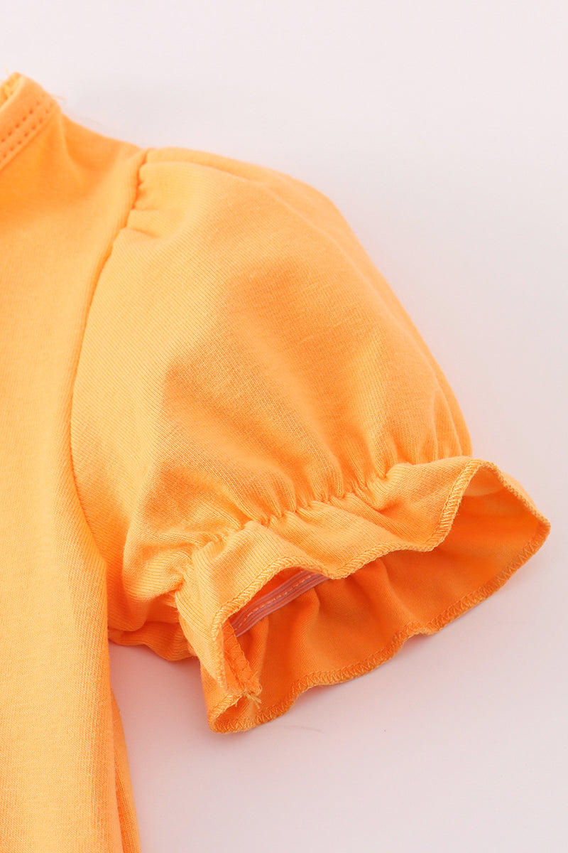 Orange halloween ghost pumpkin girl romper - 3m