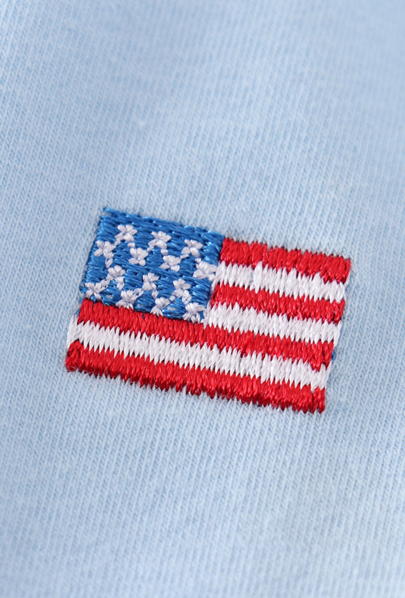 Premium Blue patriotic flag embroidery romper - 6m