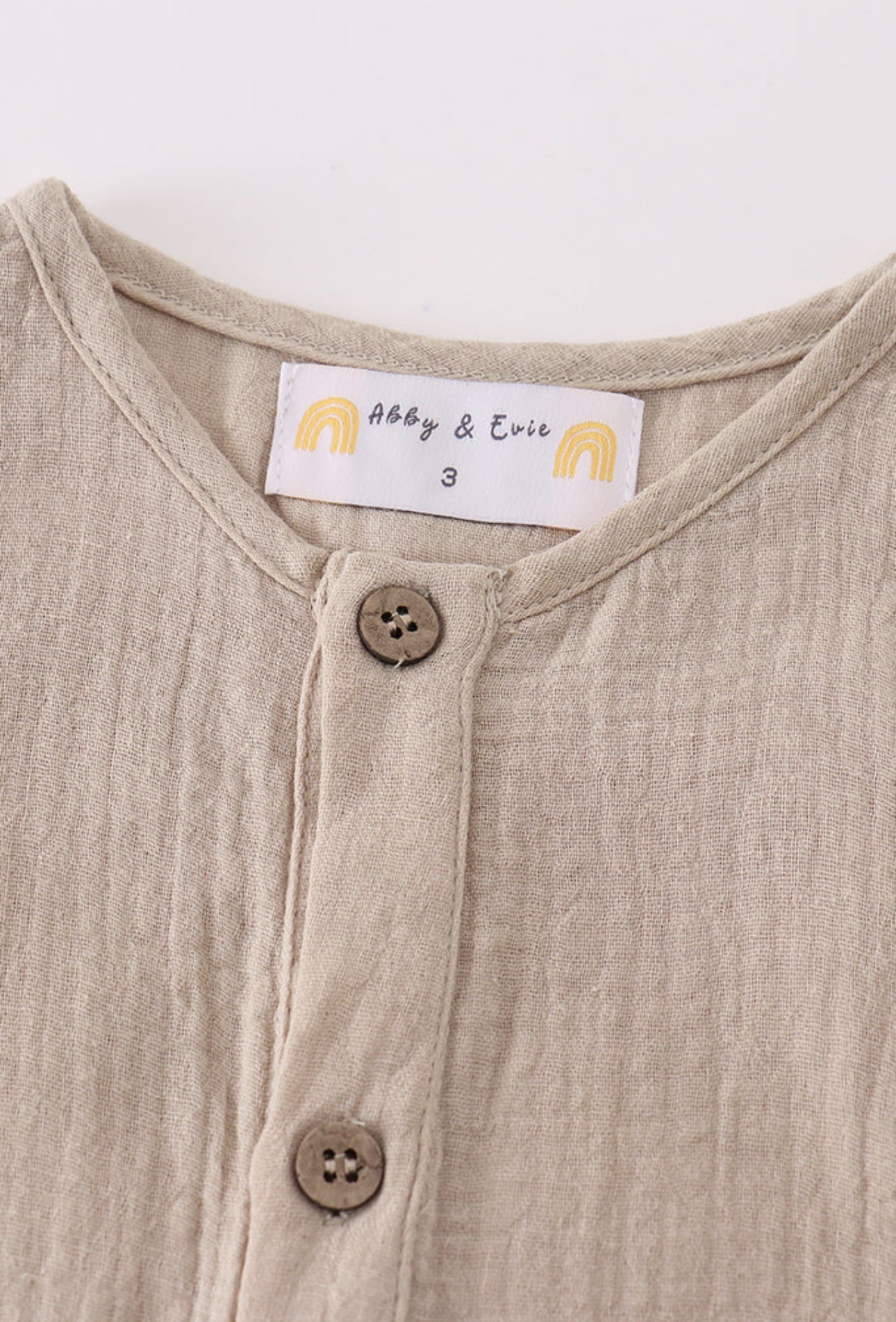 Premium Beige muslin boy shorts set - 4t