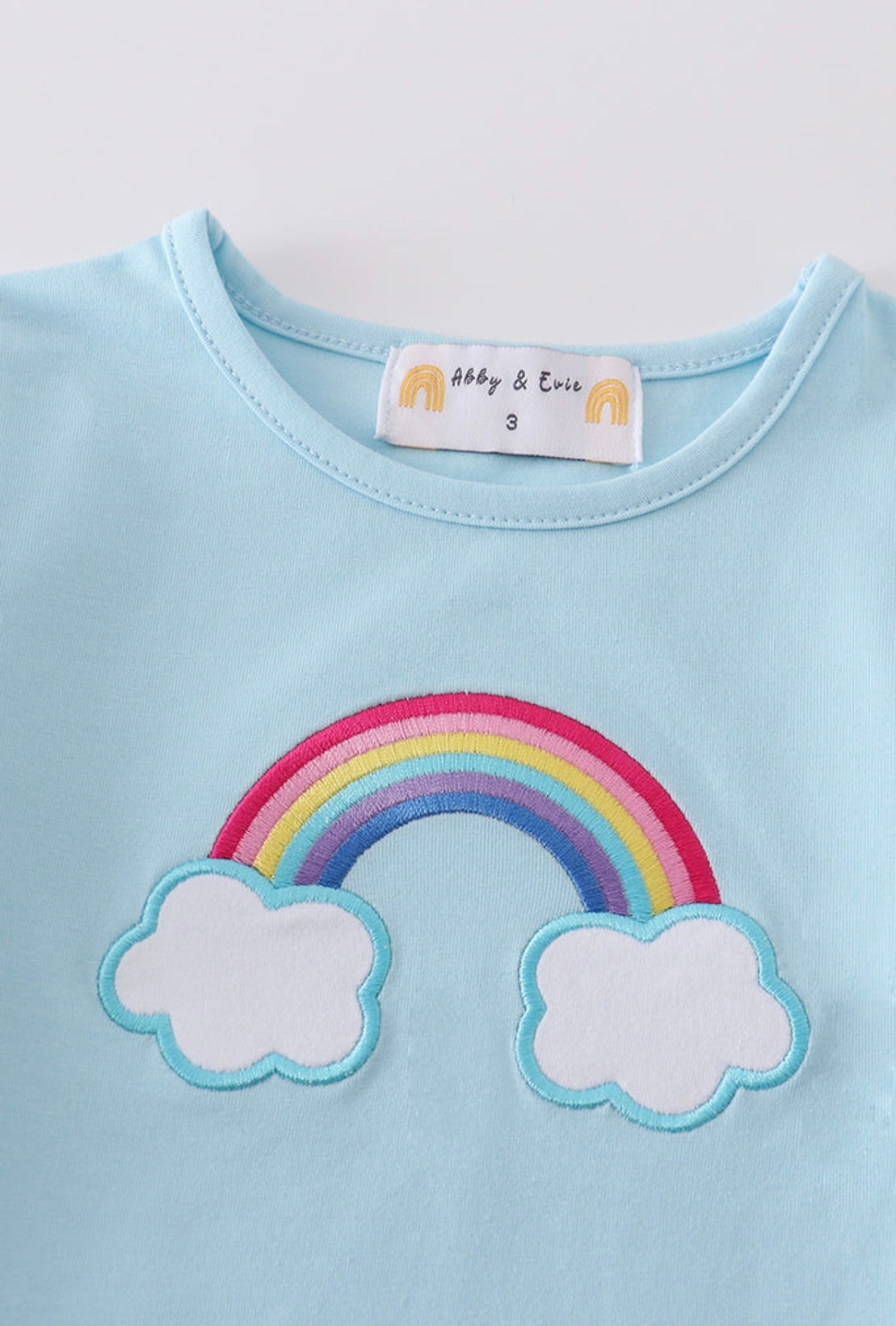 Premium blue rainbow boy top - 2t