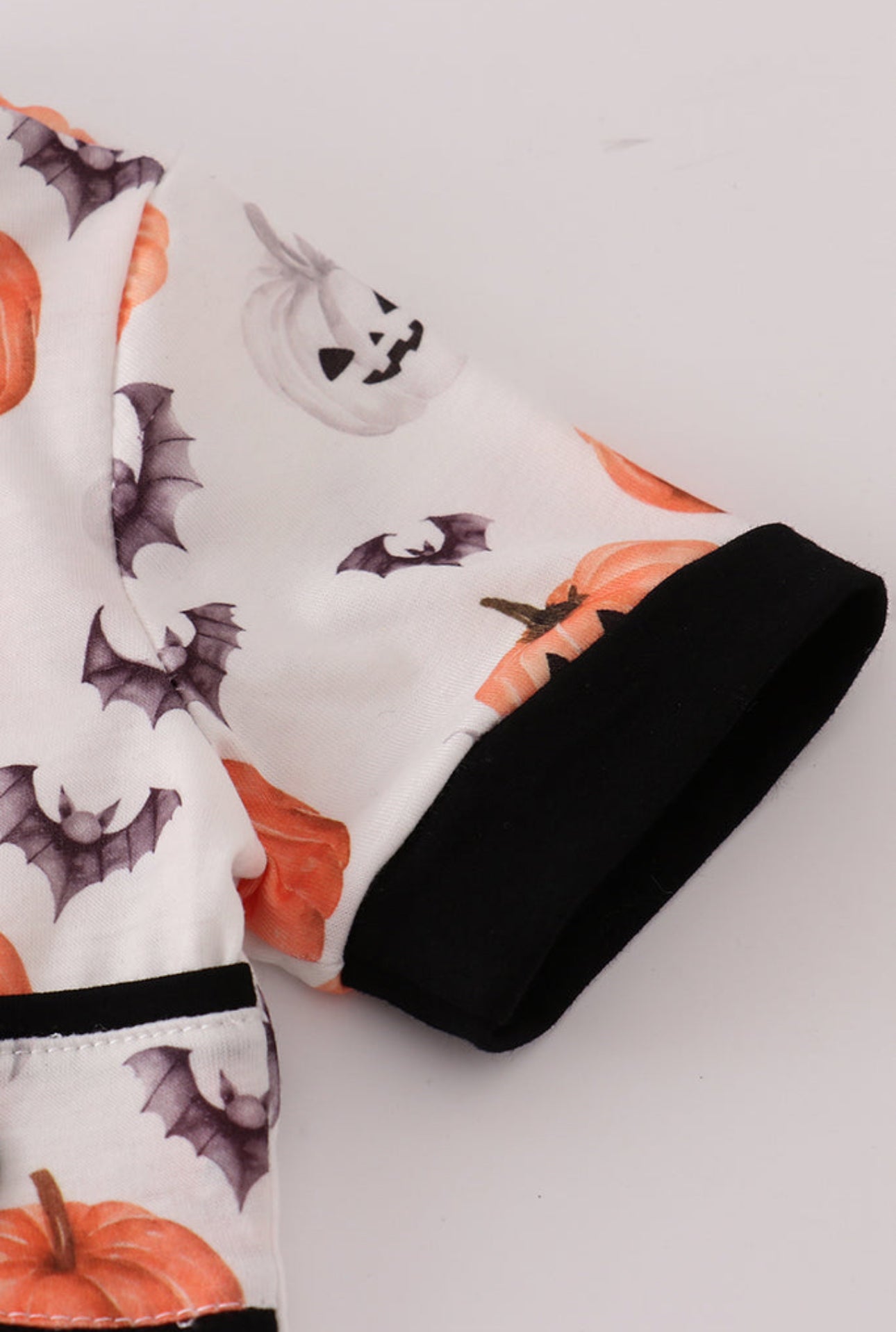 Black pumpkin print romper - 3m