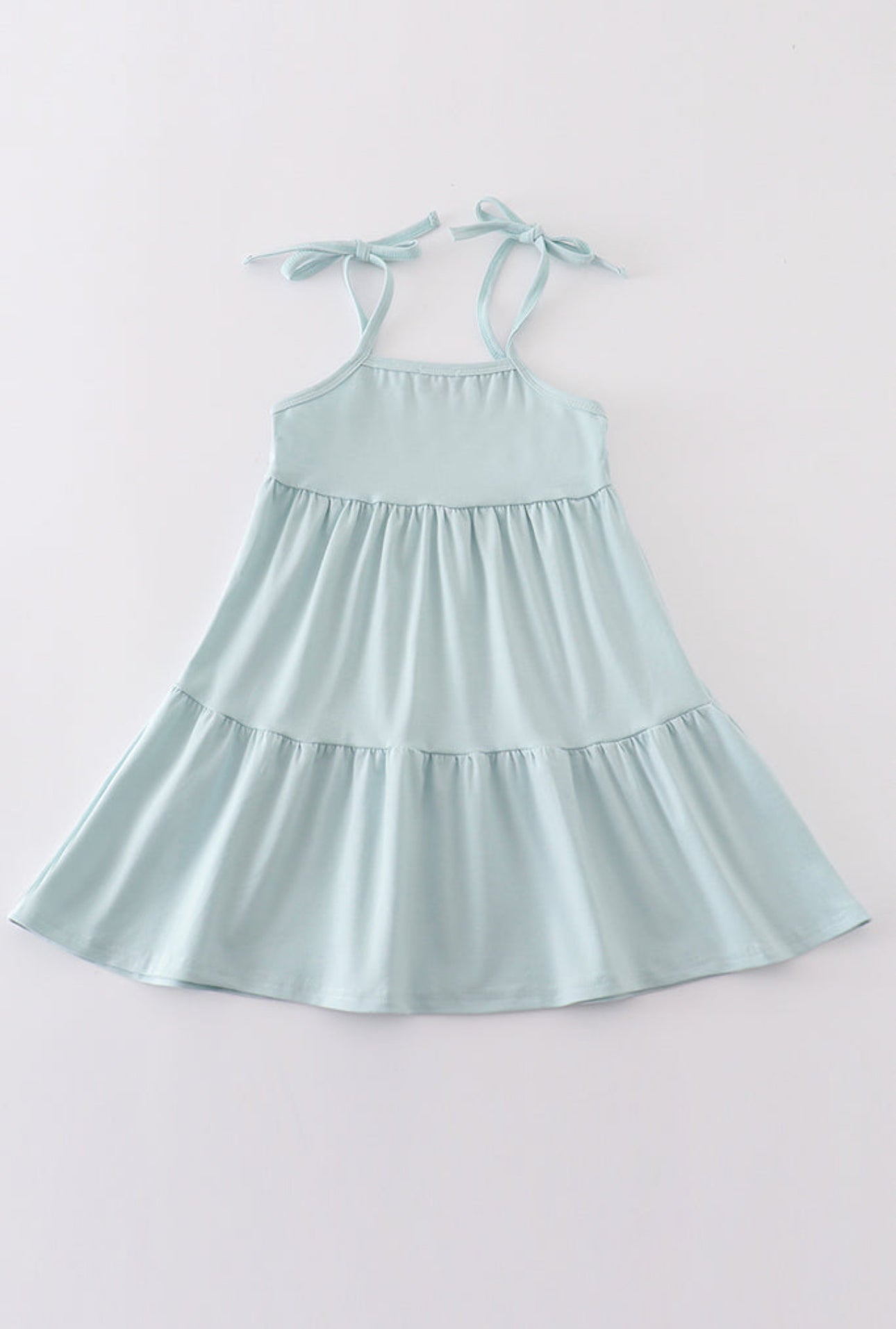 Blue tiered strap girl dress - 4t
