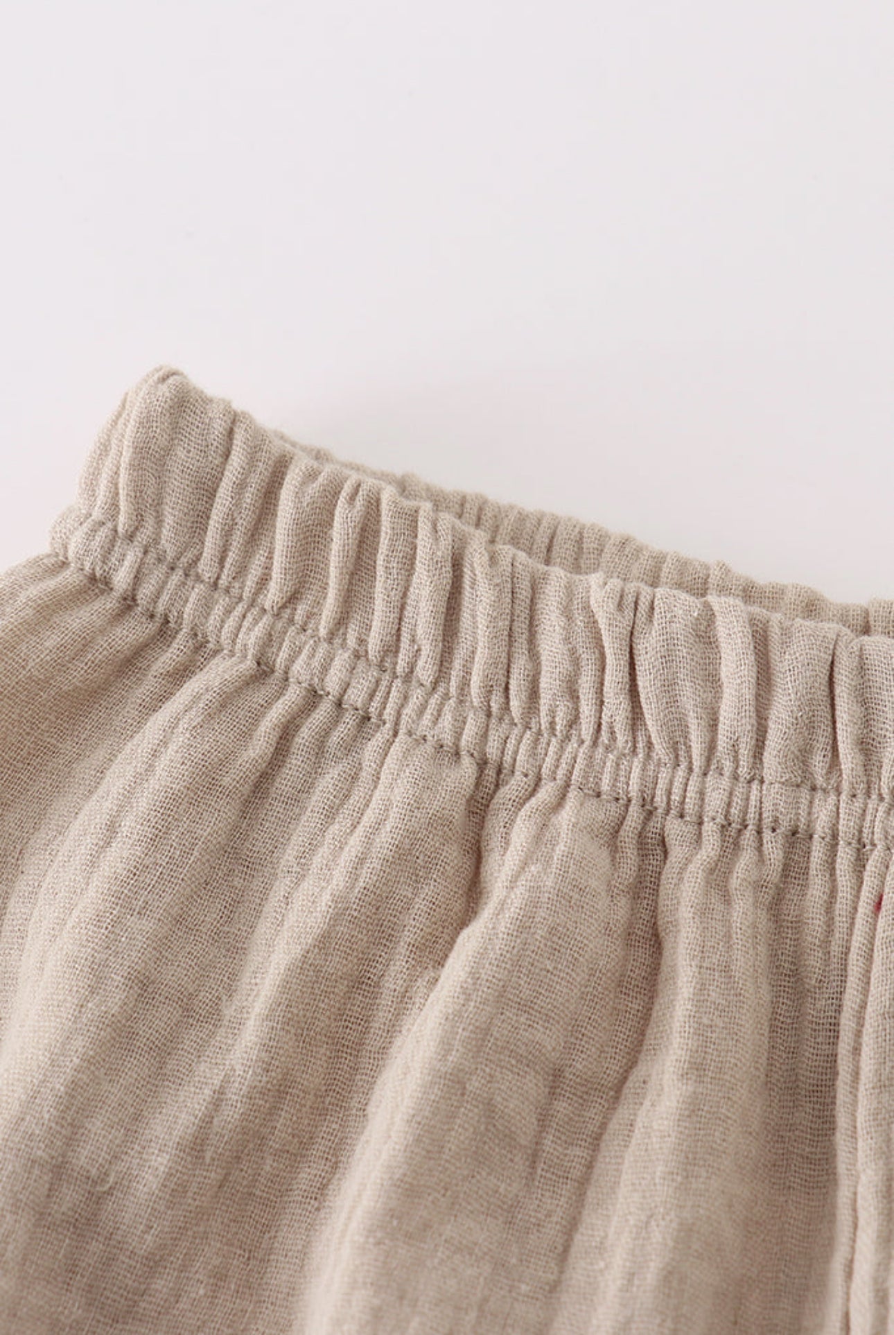 Premium Beige muslin boy shorts set - 4t