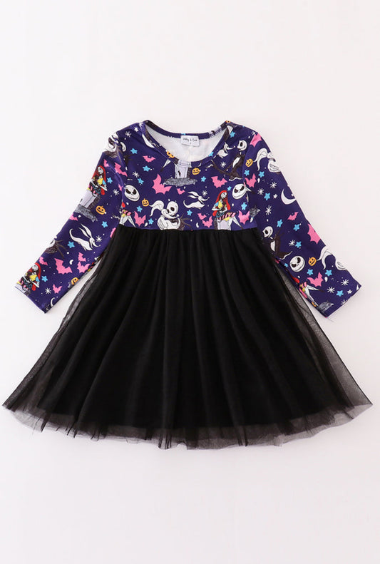 Black halloween ghost tutu dress - 4t