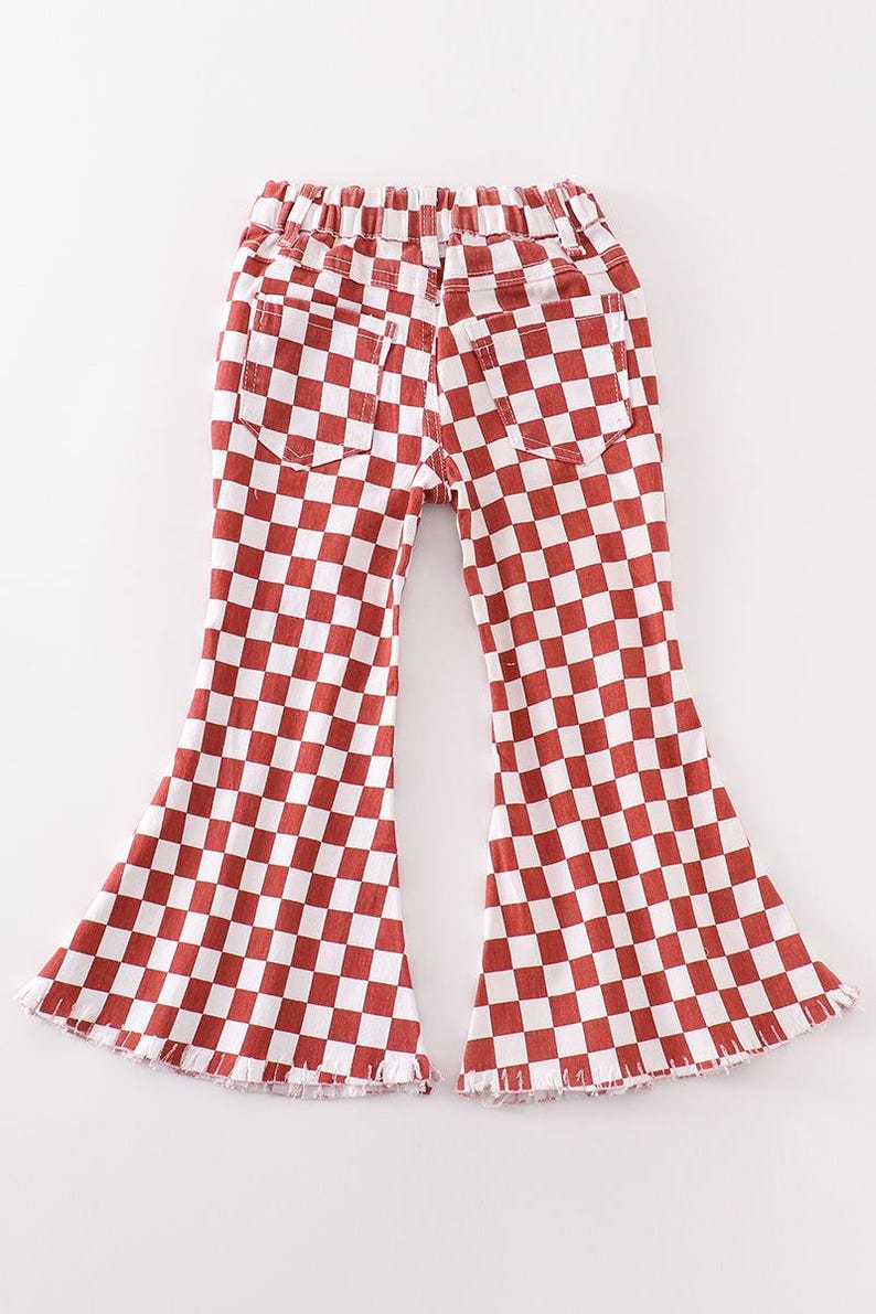 Terracotta Checkard Denim Jeans
Flared - 4t