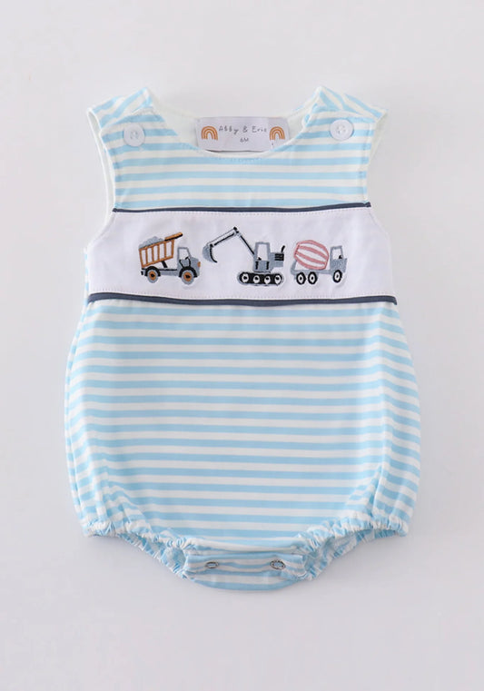 Embroidered construction vehicle boys bubble - 24m