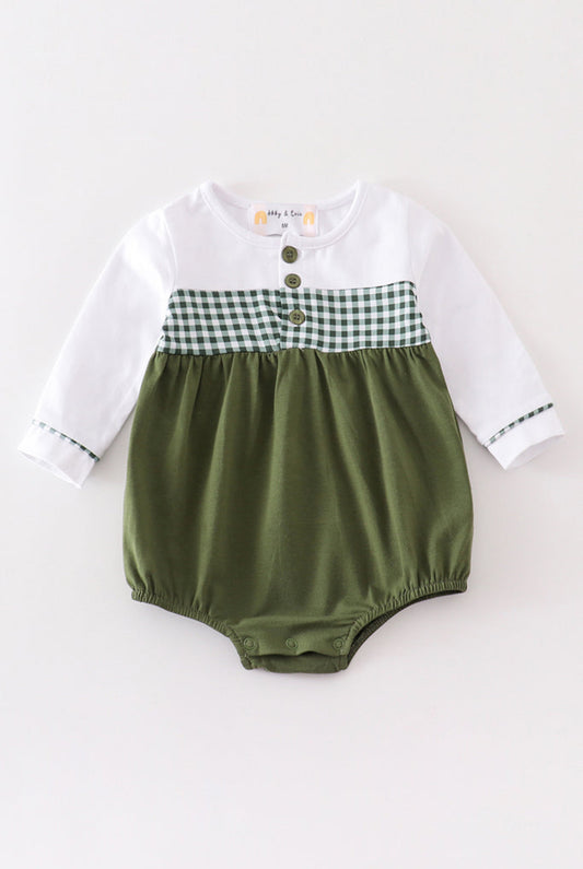 Premium Green plaid boy bubble