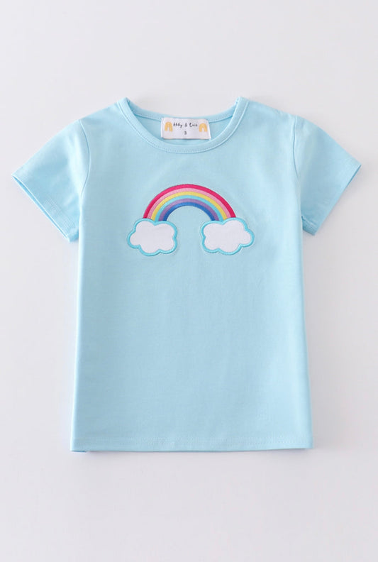Premium blue rainbow boy top - 2t