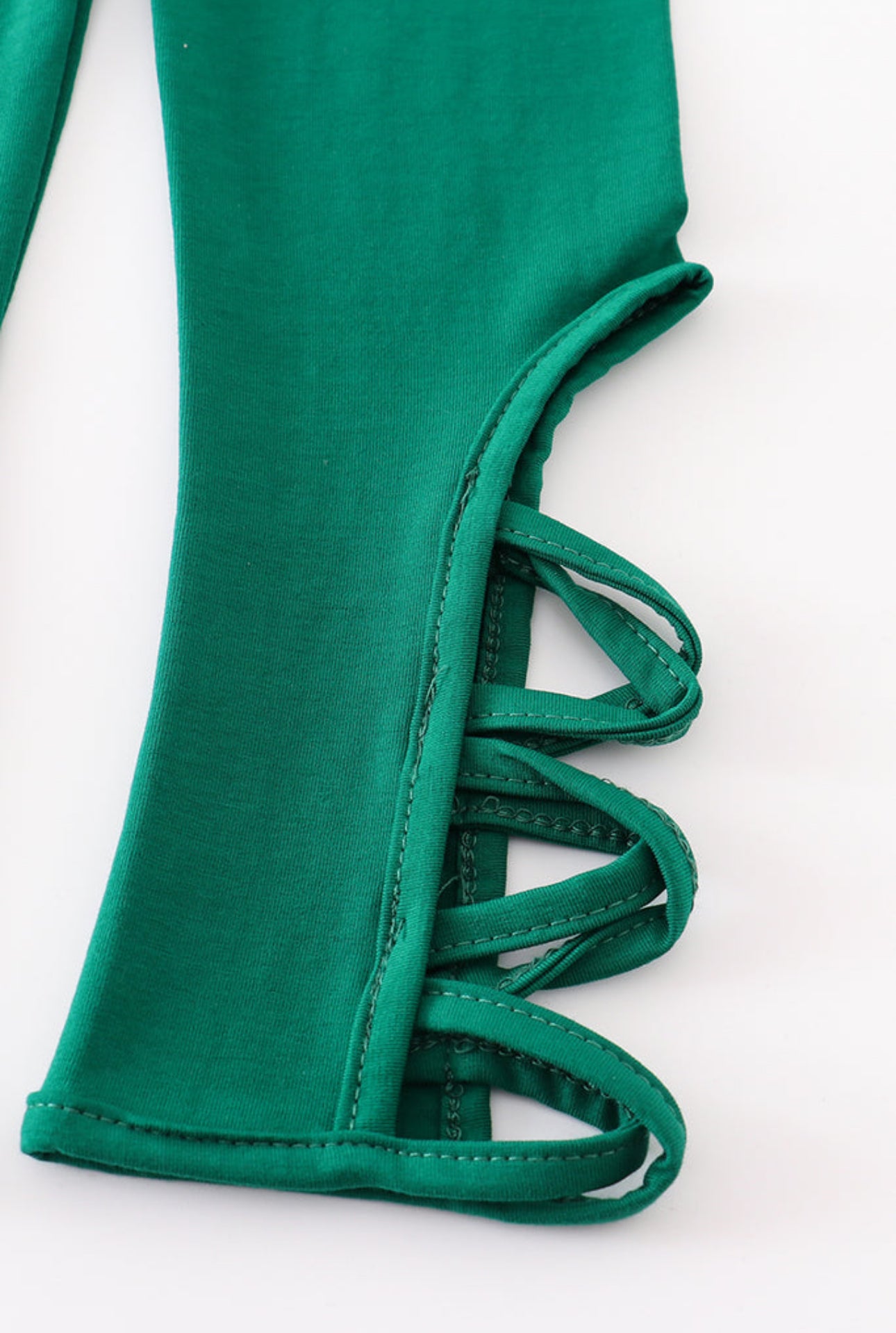 Green hollow out leggings - 4t