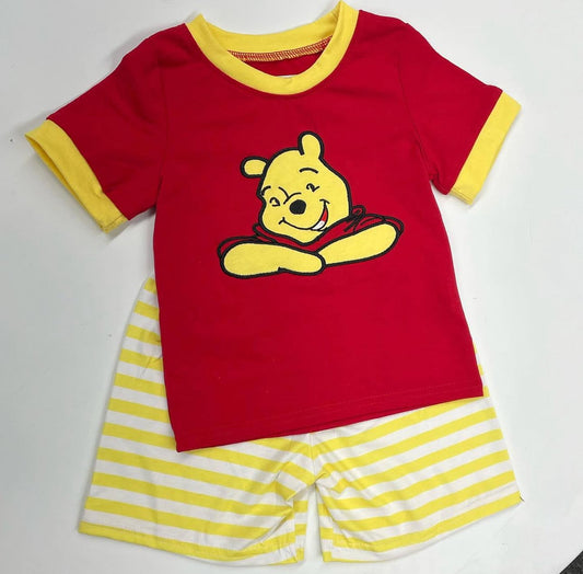 Honey bear character shorts set