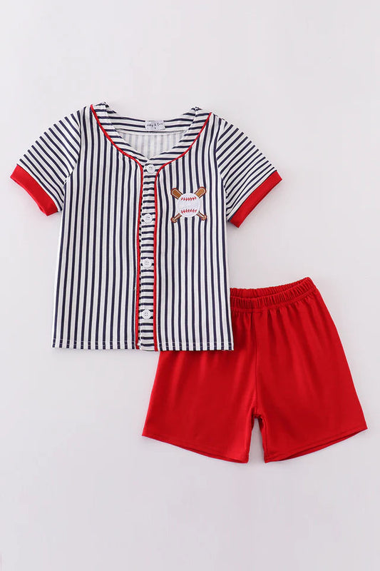 Striped Baseball Set - 12m