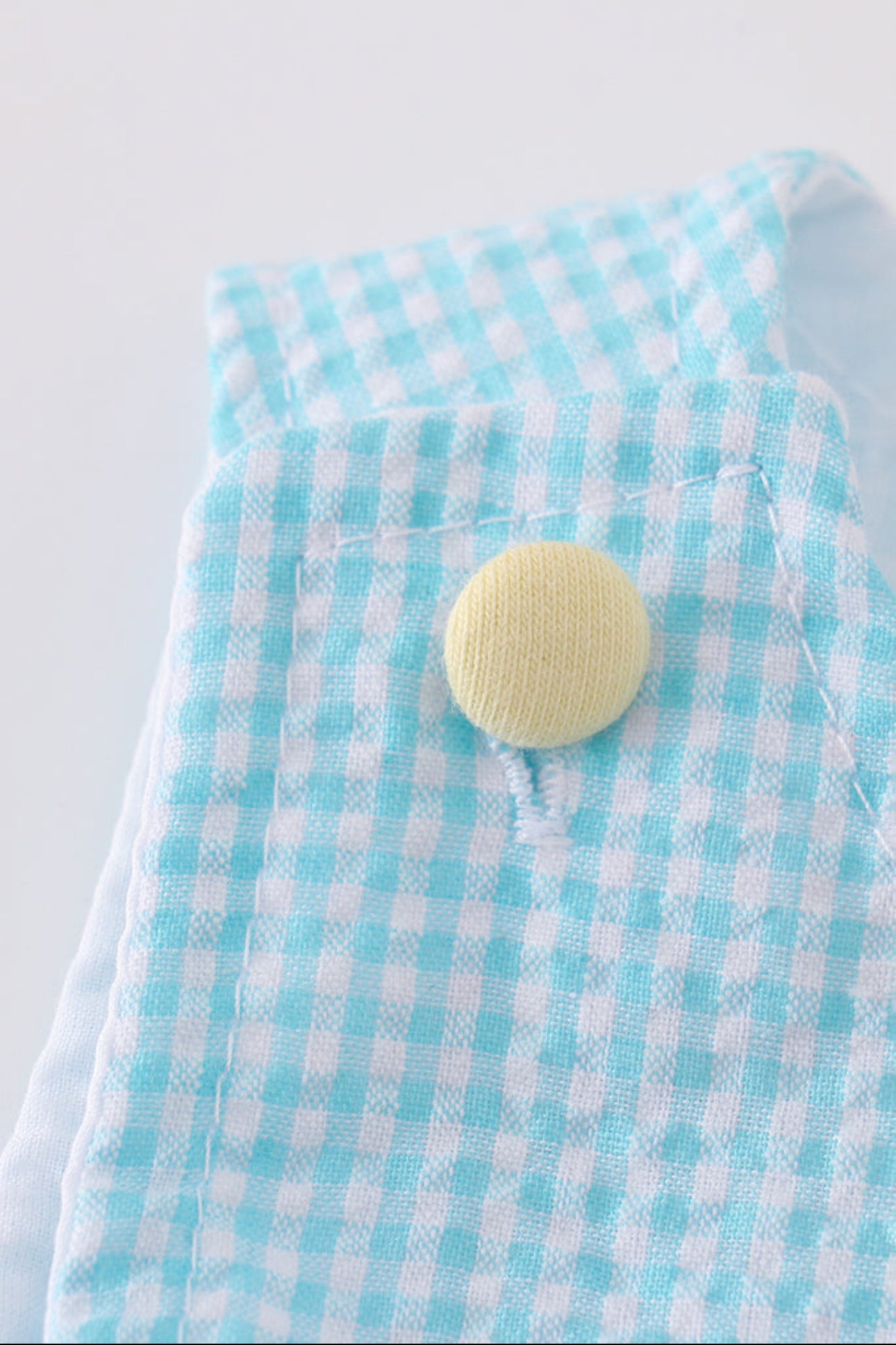 Premium mint bunny egg embroidery gingham jonjon - 24m
