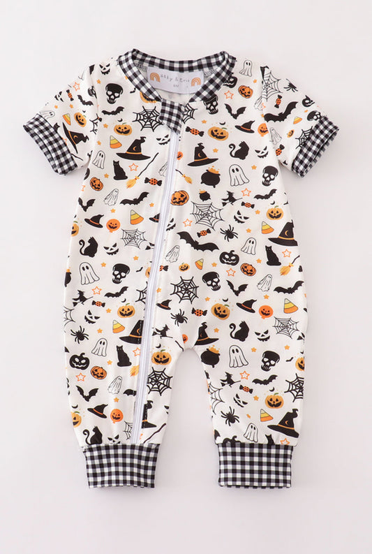 Halloween zip boy romper - 18m