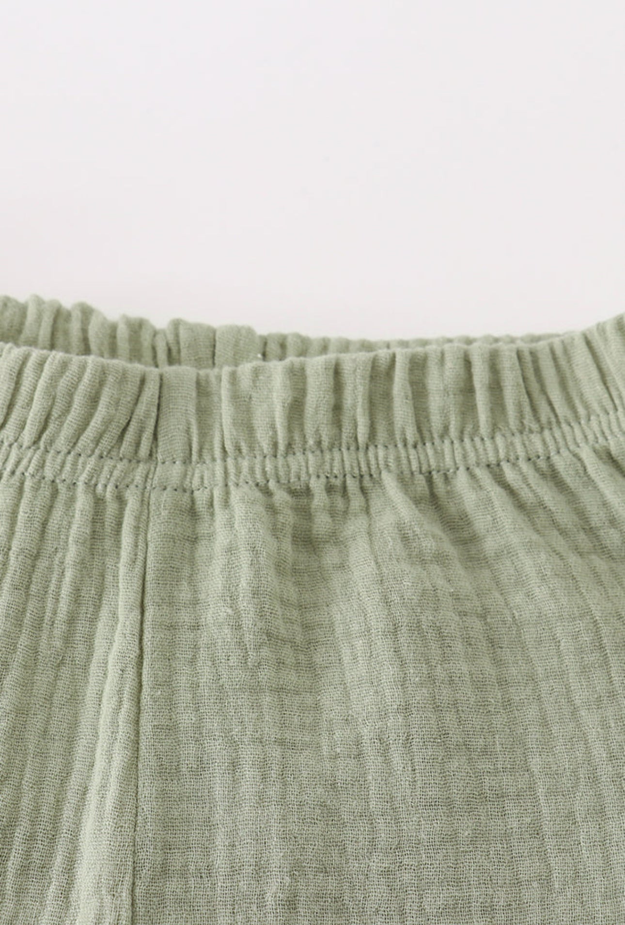 Premium Sage muslin ruffle shorts set - 5t