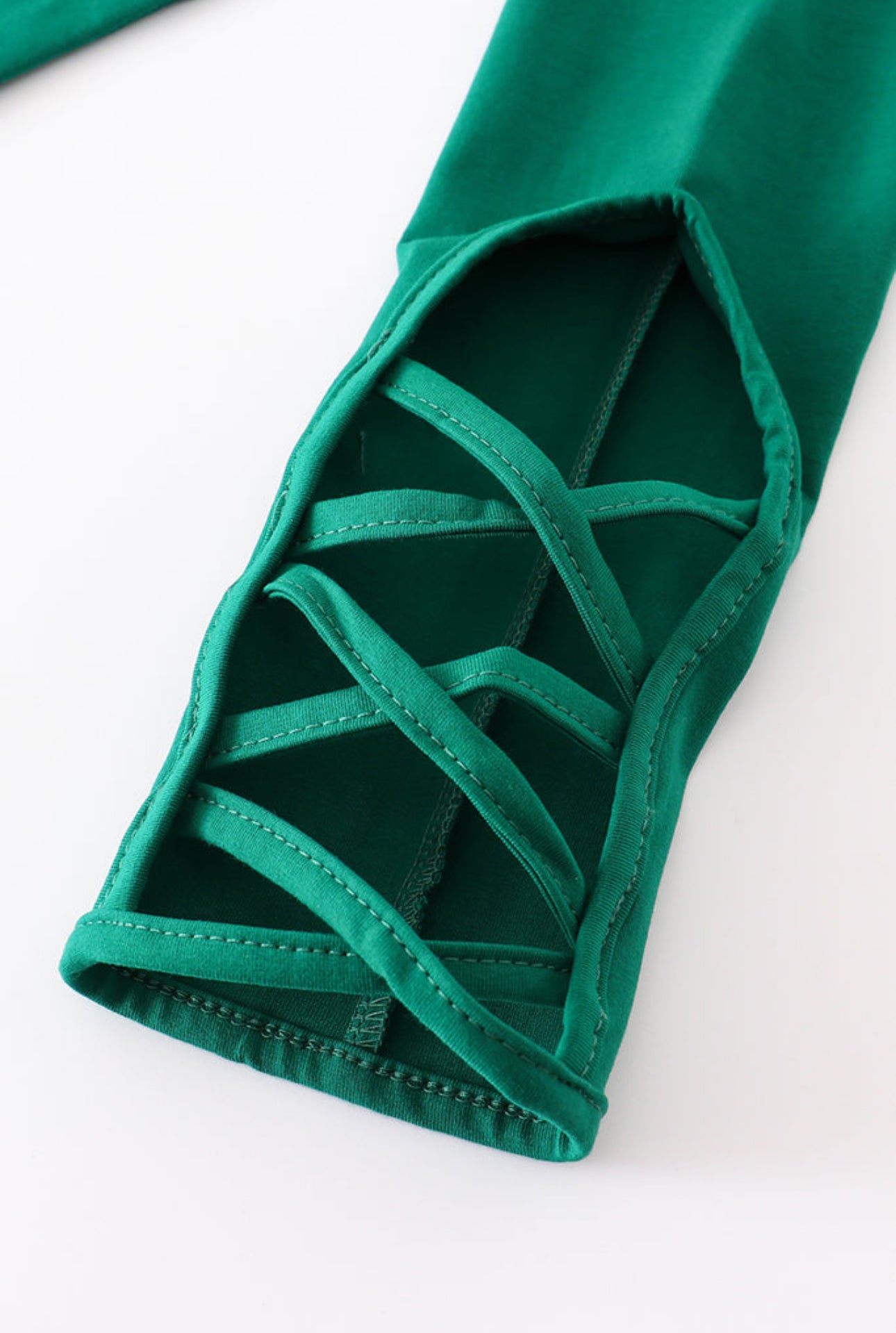 Green hollow out leggings - 4t