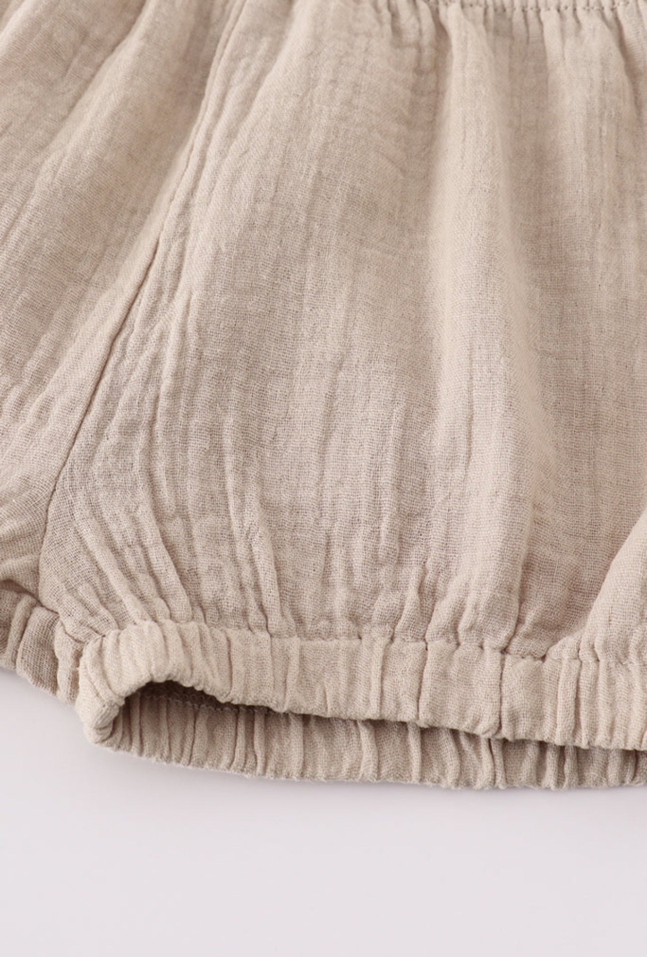 Premium Beige muslin boy shorts set - 4t