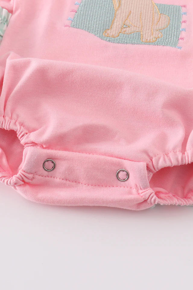 Pink Beach Puppy Embroidery Girl Bubble - 24m